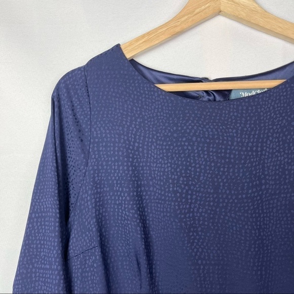 ModCloth Girl About Bateau Navy Blue Long Sleeve Dress 1X - Picture 5 of 8